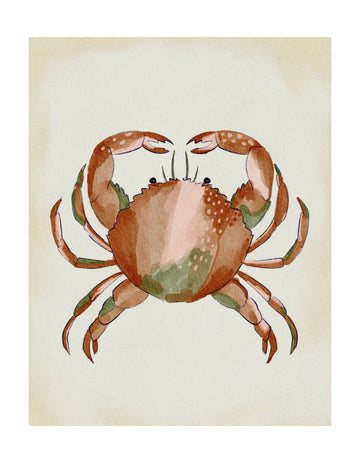 Watercolor Crab | Poster - Passepartout