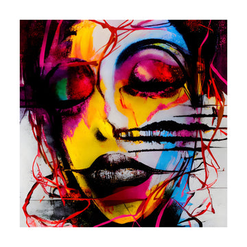 Vibrant Abstract Woman | Poster - Passepartout