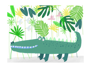 Smiling Alligator Jungle | Poster - Passepartout