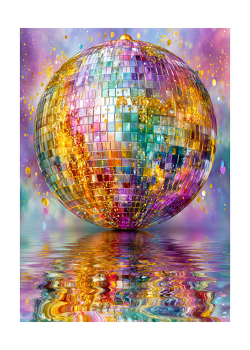 Sparkling Disco Reflections | Poster - Passepartout