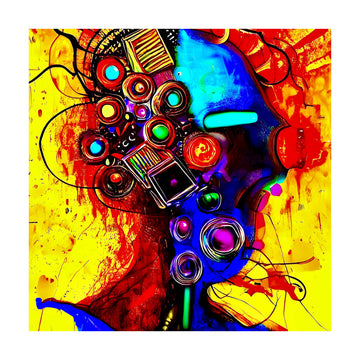 Vibrant Abstract Head | Poster - Passepartout