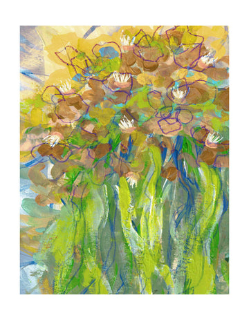 Vibrant Garden Blooms | Poster - Passepartout