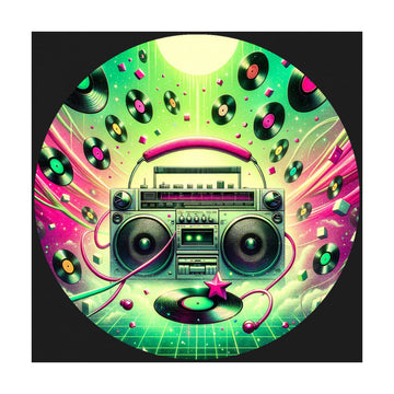 Neon Boombox Party | Poster - Passepartout