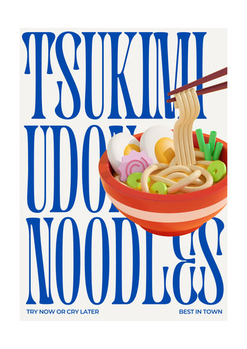 Tsukimi Udon Noodles | Poster - Passepartout