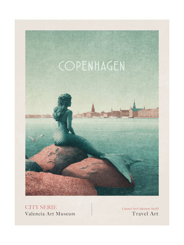 Copenhagen - Little Mermaid | Poster - Passepartout
