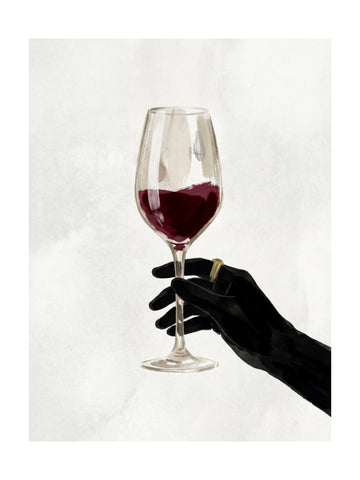 Red Wine Elegance | Poster - Passepartout