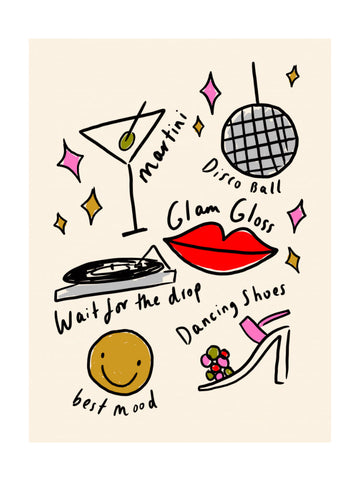 Glam Disco Fun | Poster - Passepartout