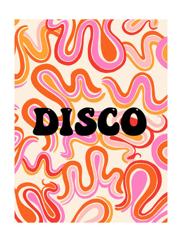 Groovy Disco Waves | Poster - Passepartout