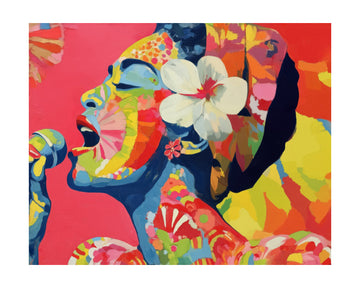 Vibrant Singer Portrait | Poster - Passepartout