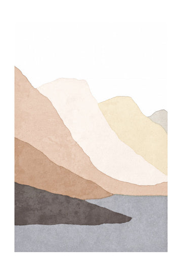 Desert Mountain Layers | Poster - Passepartout