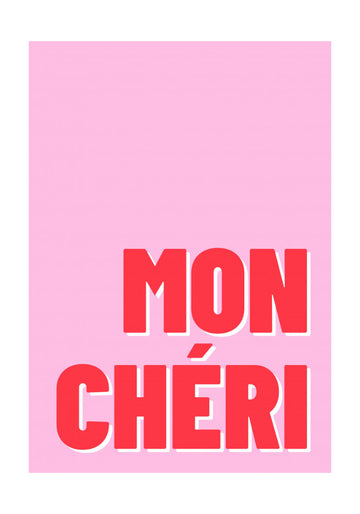 Mon Cheri Love Typography | Poster - Passepartout