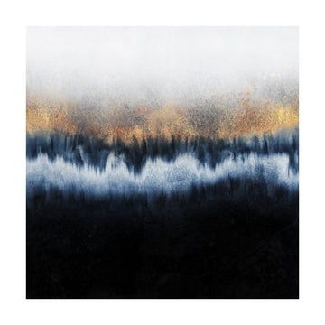 Golden Indigo Flow | Poster - Passepartout