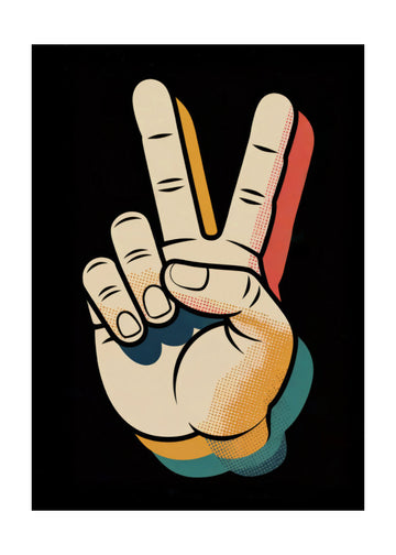 Retro Peace Sign | Poster - Passepartout
