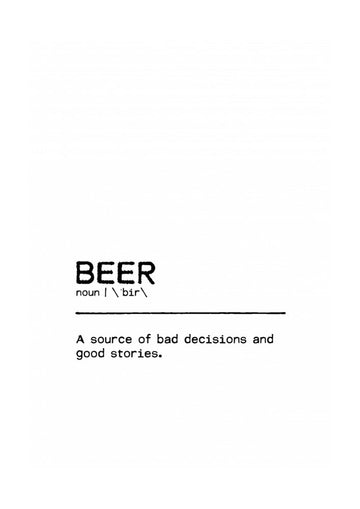 Funny Beer Definition | Poster - Passepartout