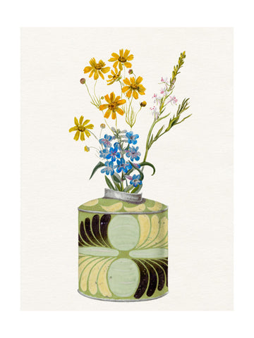 Colorful Flowers In Vase | Poster - Passepartout