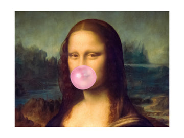 Mona Lisa Bubble Gum | Poster - Passepartout