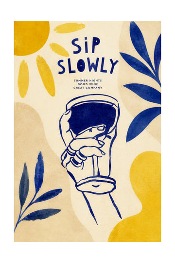 Sip Slowly Summer | Poster - Passepartout