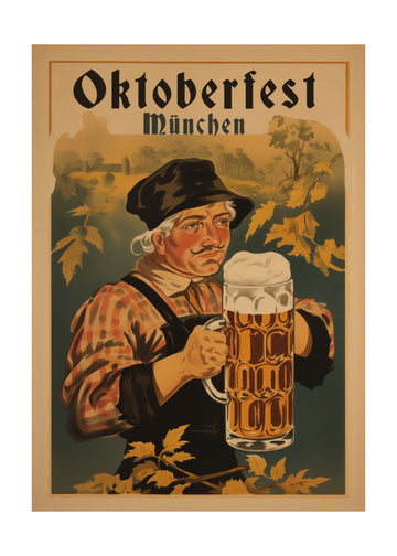 Oktoberfest Bavarian Man | Poster - Passepartout