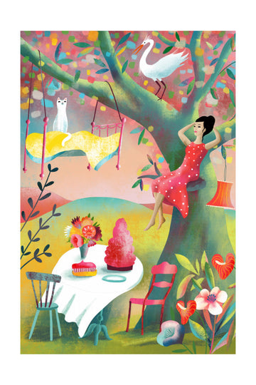 Dreamy Treehouse Garden | Poster - Passepartout
