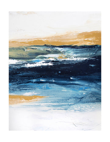 Deep Blue Ocean Gold | Poster - Passepartout