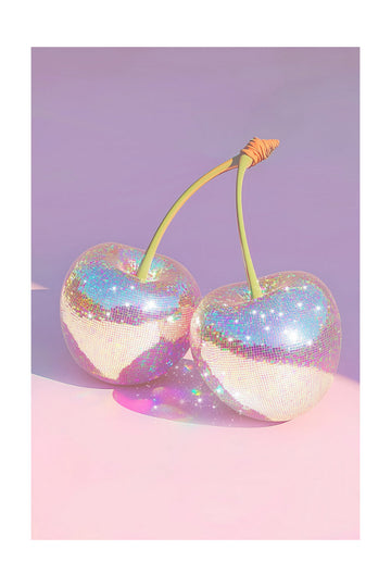 Sparkling Disco Cherries | Poster - Passepartout