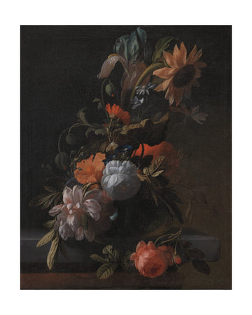 A Bowl of Flowers By Elias Van Den Broeck | Poster - Passepartout
