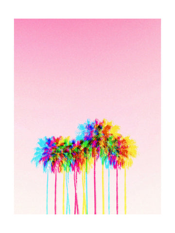 Vibrant Pink Palms | Poster - Passepartout