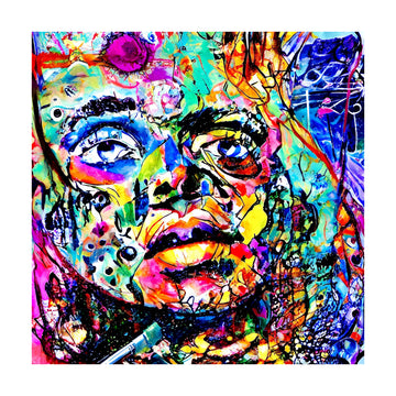 Colorful Abstract Face | Poster - Passepartout