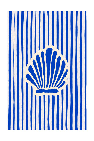 Coastal Shell Stripes | Poster - Passepartout