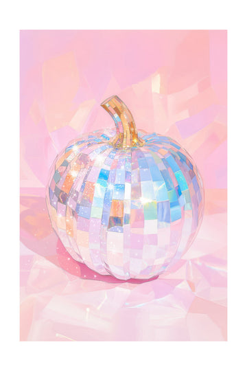 Iridescent Disco Pumpkin | Poster - Passepartout