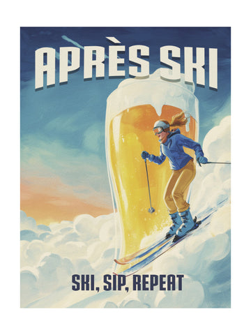 Après Ski Beer Fun | Poster - Passepartout