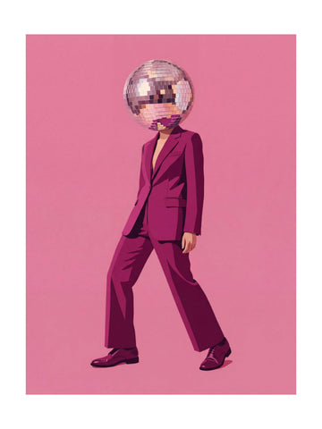 Pink Disco Suit | Poster - Passepartout