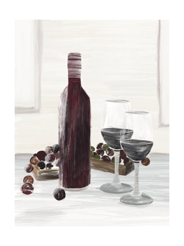 Classic Wine Still Life | Poster - Passepartout