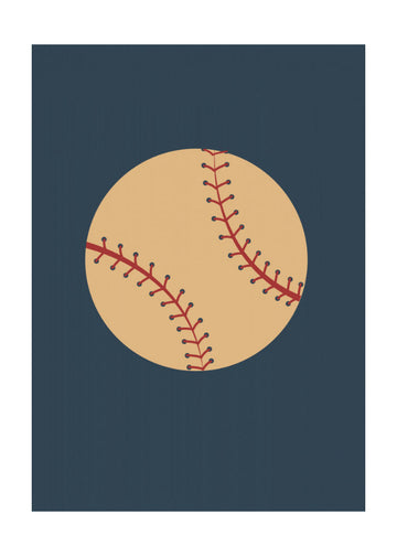Red Stitched Baseball | Poster - Passepartout