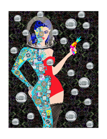 Retro Future Woman | Poster - Passepartout