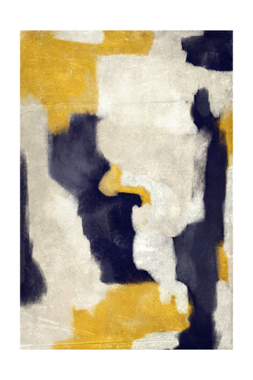 Abstract Gold Indigo Shapes | Poster - Passepartout