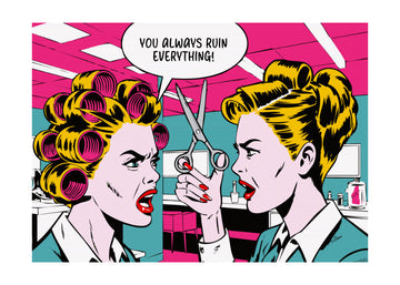 Pop Art Office Fight | Poster - Passepartout