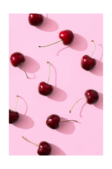 Red Cherries Pink Pop | Poster - Passepartout