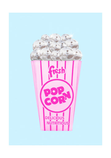 Pink Disco Popcorn | Poster - Passepartout