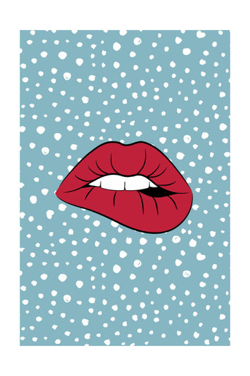 Biting Red Lip | Poster - Passepartout
