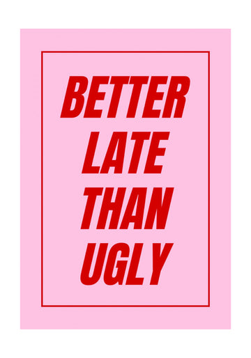 Witty Pink Text Art | Poster - Passepartout
