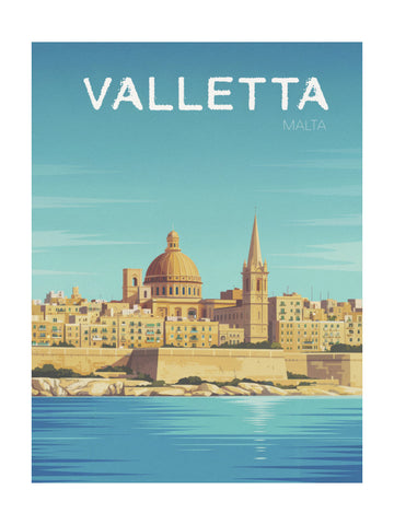 Valletta Grand Harbor View | Poster - Passepartout