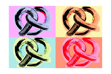 Colorful Pop Art Pretzels | Poster - Passepartout