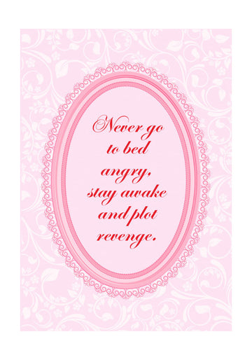 Sassy Pink Revenge Quote | Poster - Passepartout