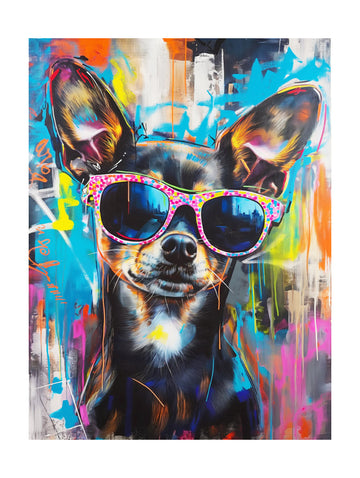 Chihuahua in City Shades | Poster - Passepartout