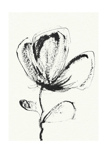 Expressive Ink Flower | Poster - Passepartout
