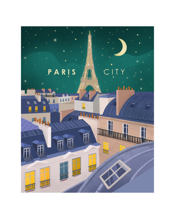Paris at Night | Poster - Passepartout