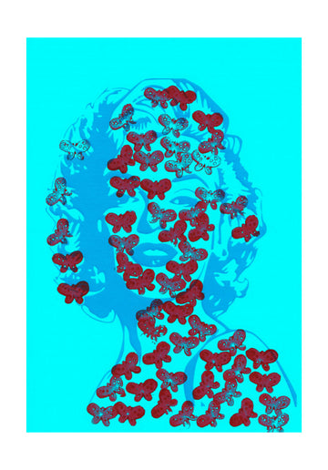 Pop Art Butterfly Woman | Poster - Passepartout