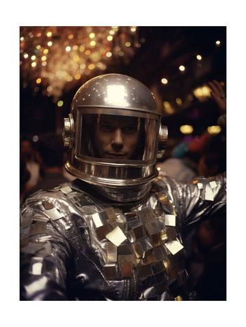 Futuristic Disco Man | Poster - Passepartout