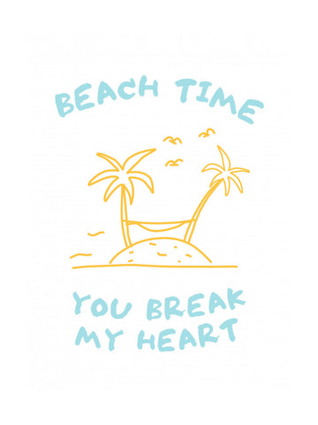 Beach Time Island Heart | Poster - Passepartout